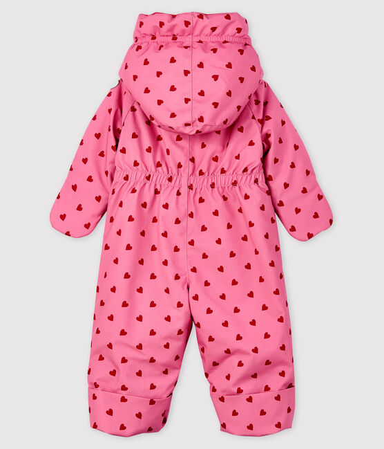 Tutina imbottita bebè femmina rosa CHEEK/rosso TERKUIT