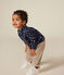Camicia in flanella neonato blu MEDIEVAL/bianco MARSHMALLOW