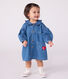 Abito a maniche lunghe con colletto in denim neonato