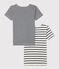 Confezione da 2 t-shirt bambino a righe in cotone biologico variante 1