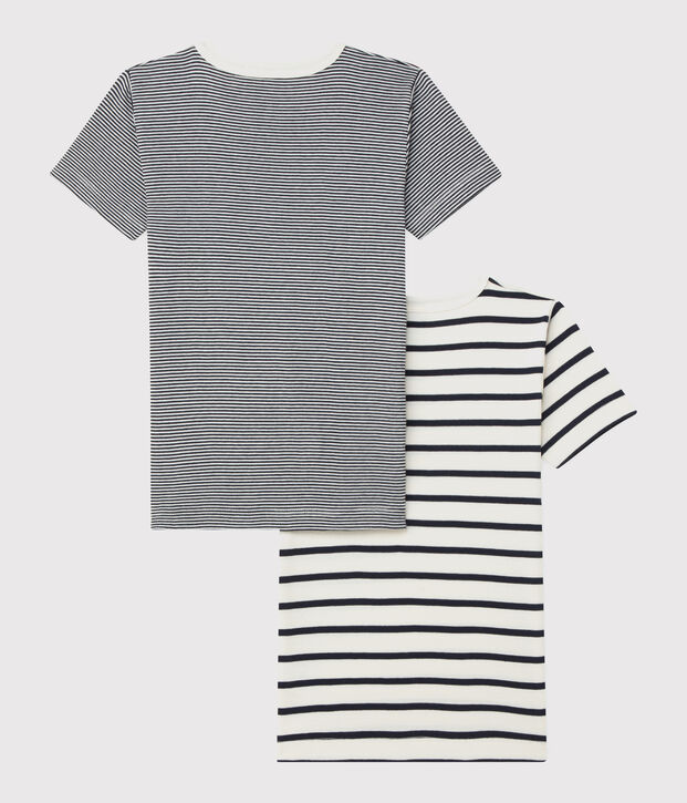 Confezione da 2 t-shirt a righe bambino multicolore