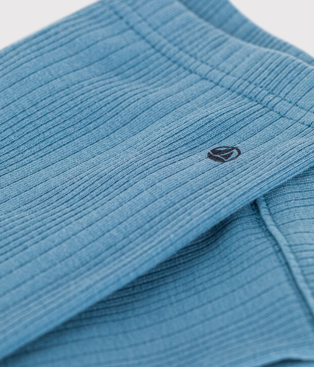 Leggins per beb&egrave; in cotone blu