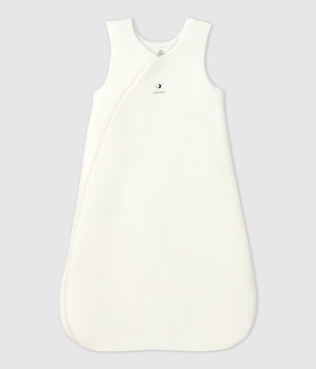 Sacco nanna beb&egrave; in ciniglia di cotone biologico bianco