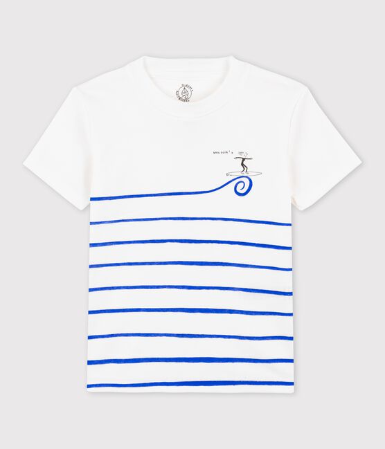 T-shirt in cotone biologico bambina - bambino bianco ECUME