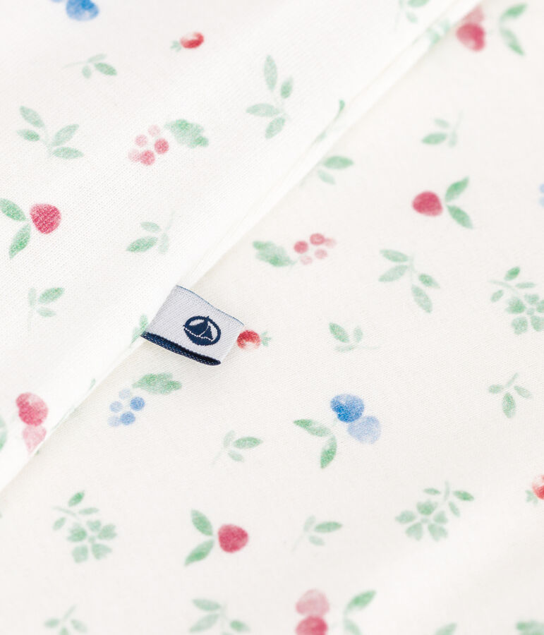 Bodyjama senza piedini in cotone con frutti neonato bianco/multicolore