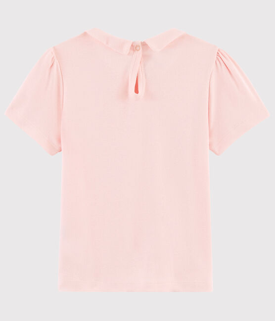 T-shirt a maniche corte in cotone bambina rosa MINOIS