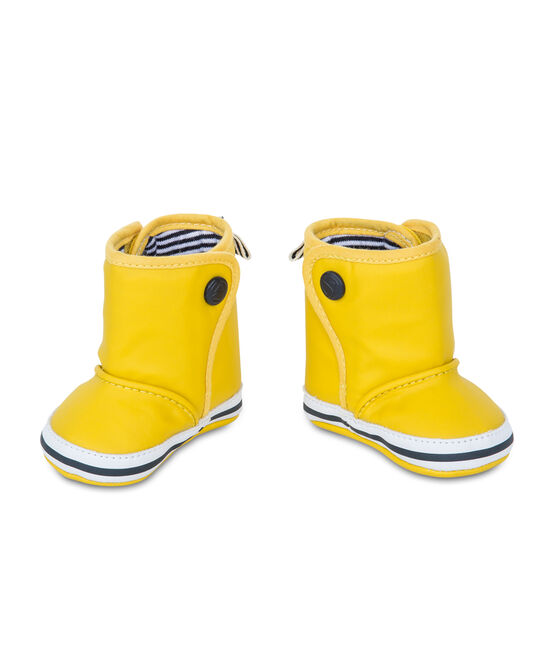 Esterno cerato giallo e interno in cotone millerighe. giallo JAUNE