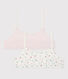 Set di 2 brassière in cotone ed elastan con frutti stampati bambina