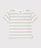 T-shirt a maniche corte in cotone a righe bambino bianco/multicolore