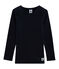 T-shirt a maniche lunghe in lana seta e cotone da bambino blu SMOKING