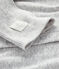 Cardigan bebè in costina 2x2 di cotone biologico grigio BELUGA CHINE