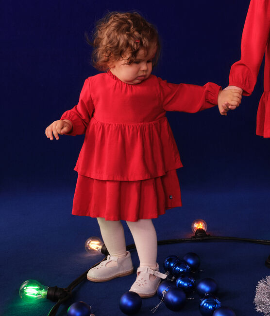 Abito a maniche lunghe neonato rosso AURORA