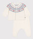 Completo 2 pezzi con cardigan in maglia jacquard neonato