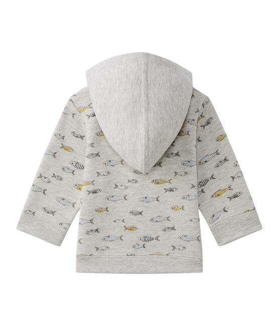 Felpa con cappuccio bebé bambino grigio BELUGA/bianco MULTICO