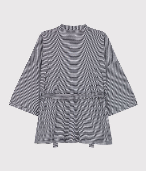 Kimono a righe donna blu/bianco