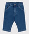 Pantaloni in denim ed elastan neonato blu BLEU DELAVE