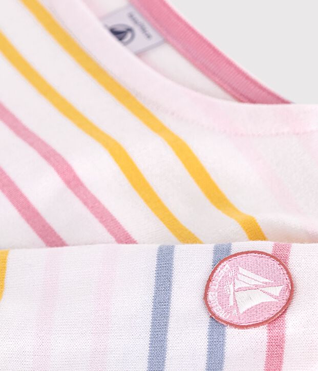 Marini&egrave;re in cotone bambino bianco/multicolore
