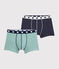 Confezione da 2 boxer ragazzo in cotone biologico e elastan variante 1