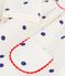 Abito a maniche lunghe in cotone con stampa a pois neonata blu MILK/ SOIR