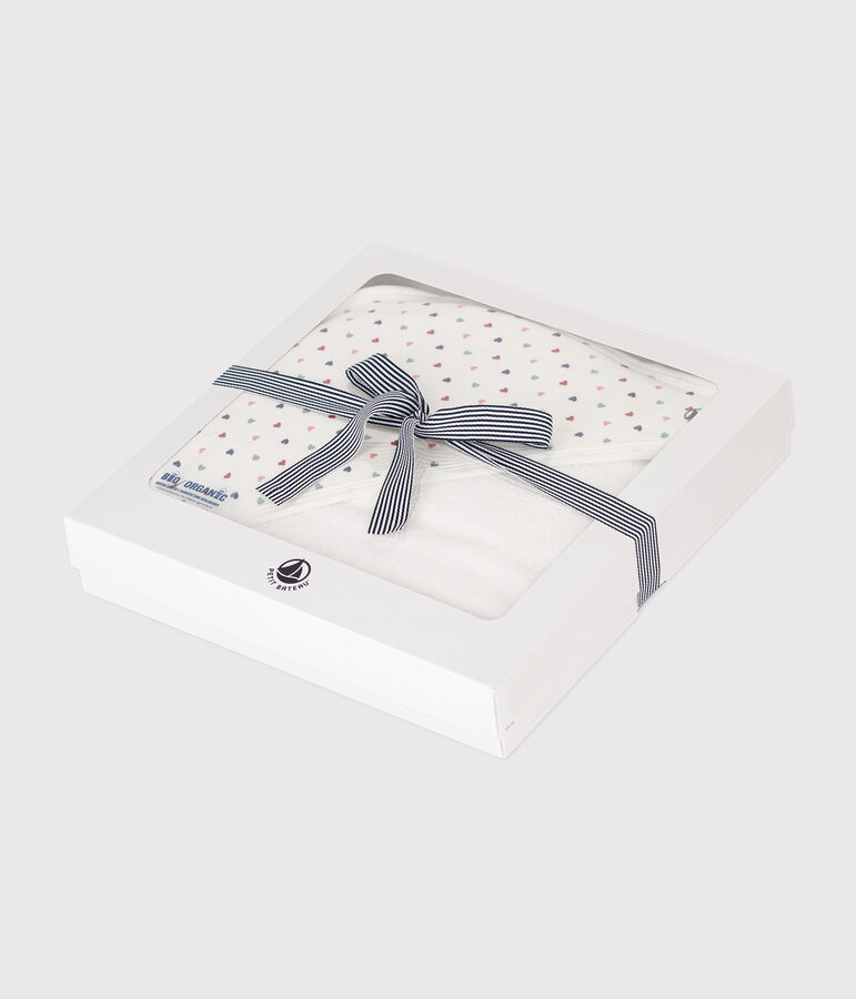 Asciugamano da bagno quadrato in cotone bianco MARSHMALLOW/bianco MULTICO