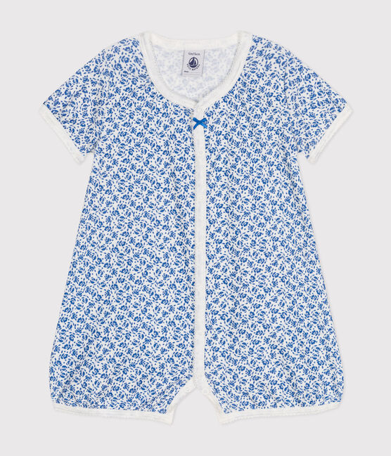 Tutina corta bebè in cotone blu MARSHMALLOW/ INCOGNITO