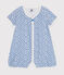 Tutina corta bebè in cotone blu MARSHMALLOW/ INCOGNITO