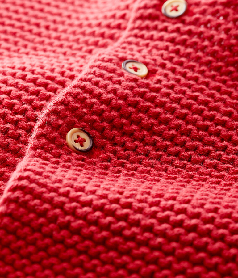 Cardigan lana e cotone beb&egrave; femmina rosa