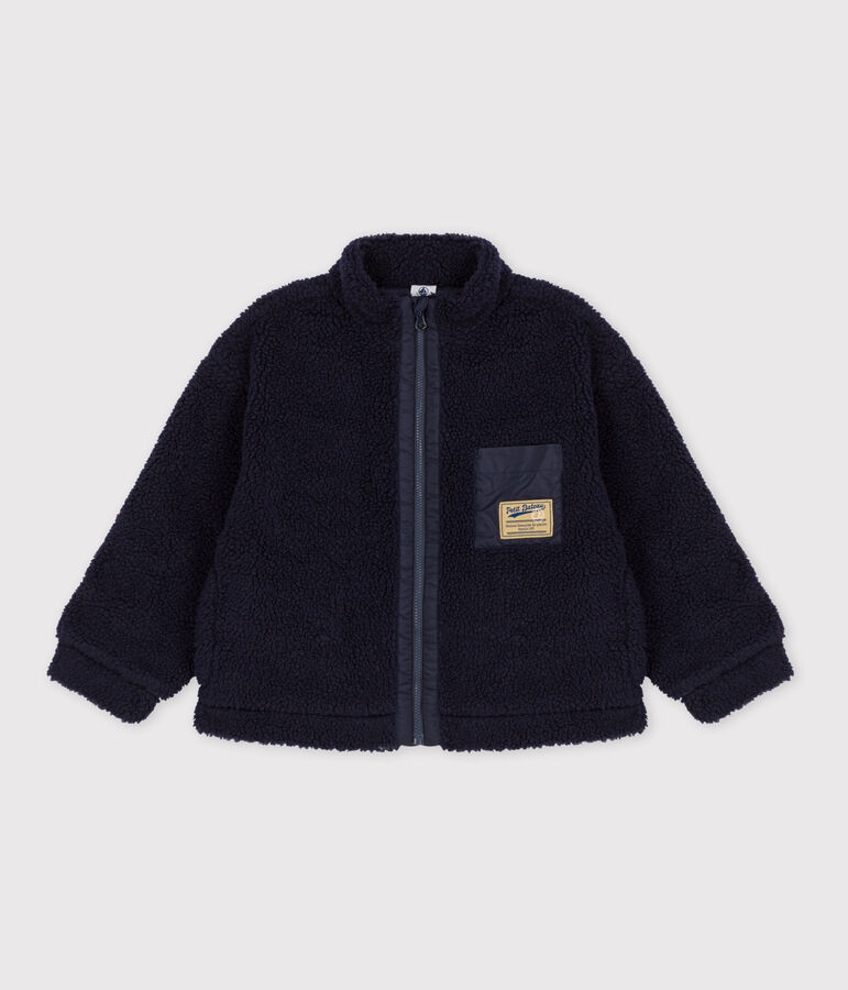 Giacca in sherpa bambino blu SMOKING