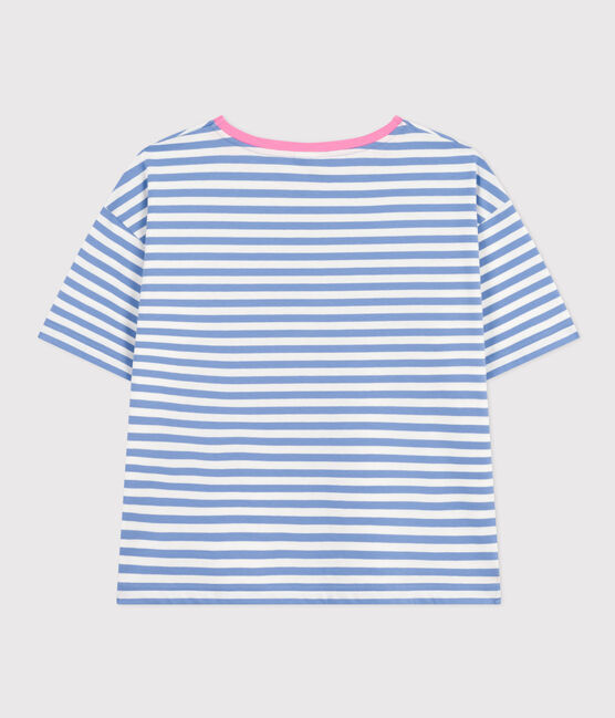T-shirt LE BOXY in cotone rigato donna GAULOISE/ MARSHMALLOW