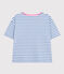 T-shirt LE BOXY in cotone rigato donna GAULOISE/ MARSHMALLOW