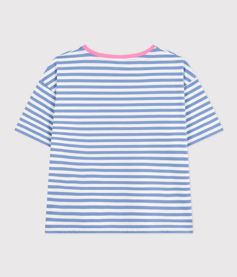 T-shirt LE BOXY in cotone rigato donna blu/bianco