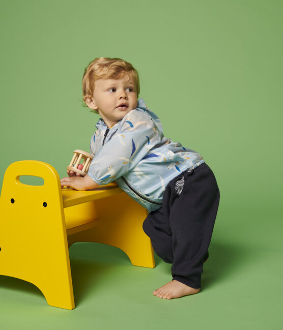 Pantalone bebè maschio in molleton blu SMOKING