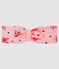 Fascia con fiocco bebè femmina rosa MINOIS/bianco MULTICO