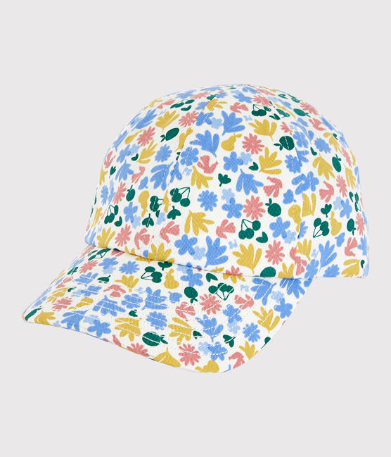 Berretto fantasia a fiori bambina bianco MARSHMALLOW/bianco MULTICO