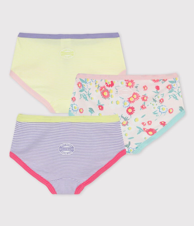 Trio slip bambina multicolore