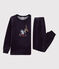 Pigiama Parigi bambino unisex in ciniglia blu SMOKING