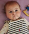Set salopette e body in cotone neonato bianco MARSHMALLOW/blu SMOKING