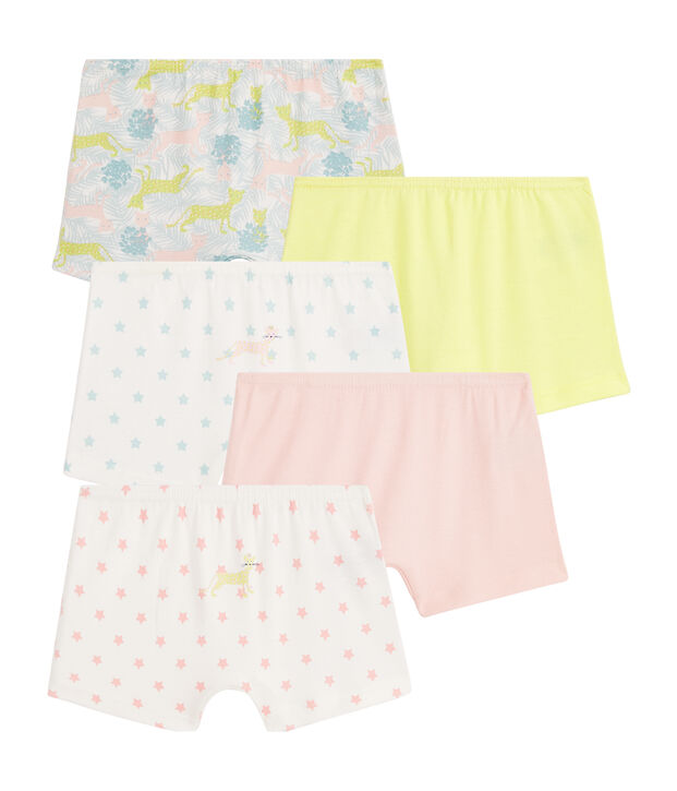Lotto da 5 shorty bambina multicolore