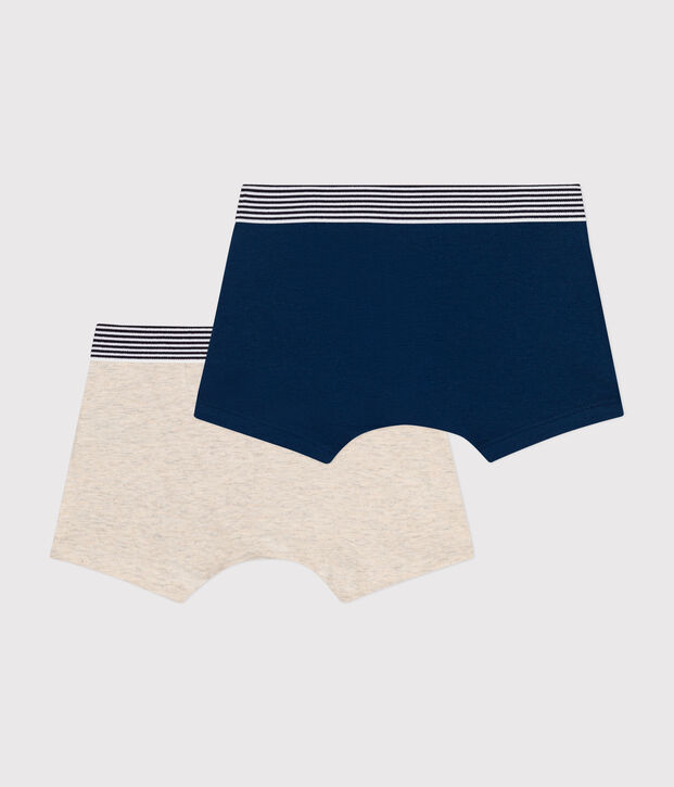 Confezione da 2 boxer bambino in cotone ed elastam multicolore