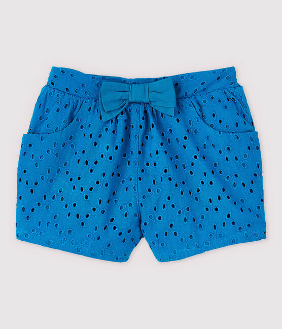 Pantaloncini in sangallo bebè femmina blu MYKONOS