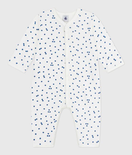 Pigiama senza piedini in cotone stampato neonato bianco MARSHMALLOW/bianco MULTICO
