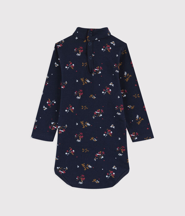 Body maniche lunghe beb&egrave; in cotone. blu/multicolore