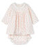 Completo 2 pezzi bebè femmina bianco MARSHMALLOW/rosa GRETEL