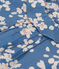 Blusa in popeline stampato bambina blu BEACH/ MULTICO