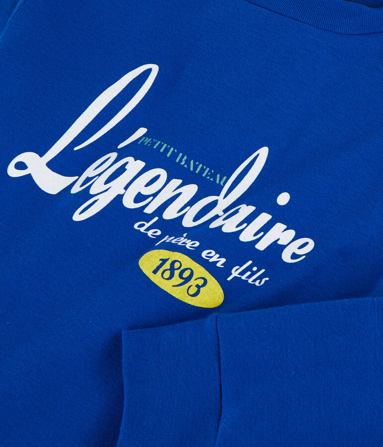 Felpa in cotone bambino blu