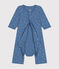 Bodyjama senza piedi in cotone blu BEACH/ MARSHMALLOW
