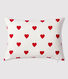Cuscino cuore rosso in popeline