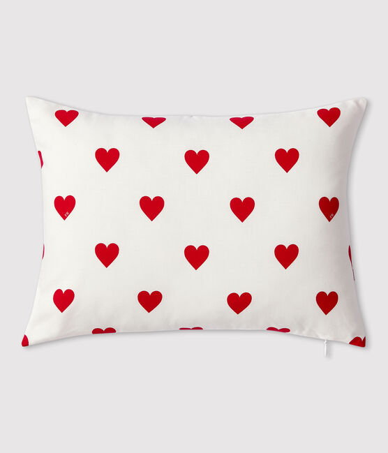 Cuscino cuore rosso in popeline bianco MARSHMALLOW/rosso TERKUIT