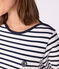 Maglie a righe da donna in cotone spesso a maniche lunghe bianco/blu