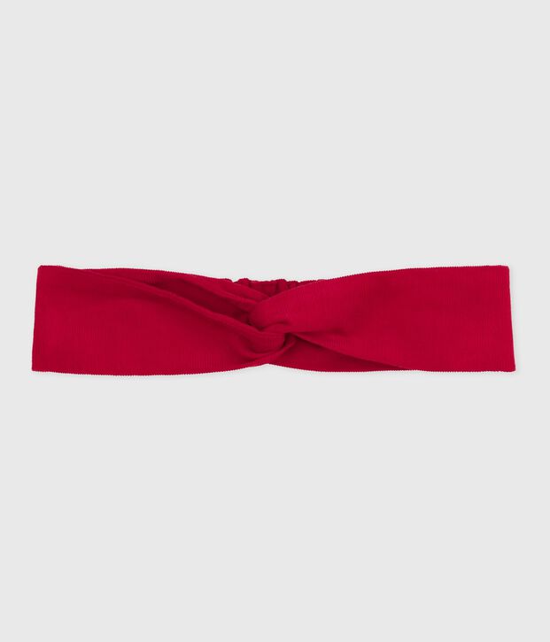 Fascia in velluto bambina rosso